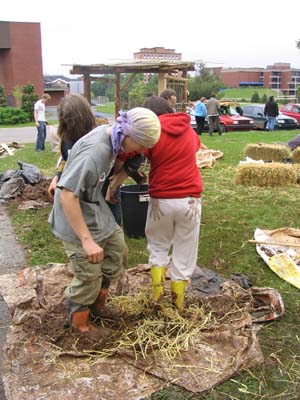 Natural Building program on Youth Day, June 20, 2005
