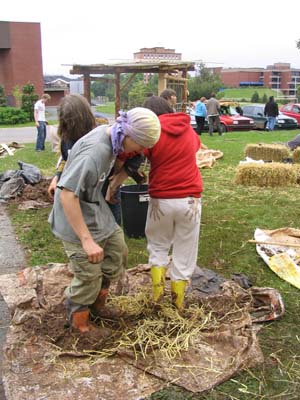 Natural Building program on Youth Day, June 20, 2005