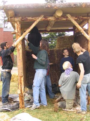 Natural Building program on Youth Day, June 20, 2005