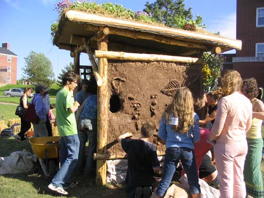 Natural Building program on Youth Day, June 20, 2005